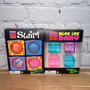 NeeDoh Nice Ice Baby And NeeDoh Teenie Swirl of 4 Bundle
